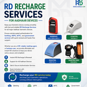RD Service Renewal & Recharge for Aadhaar Devices
