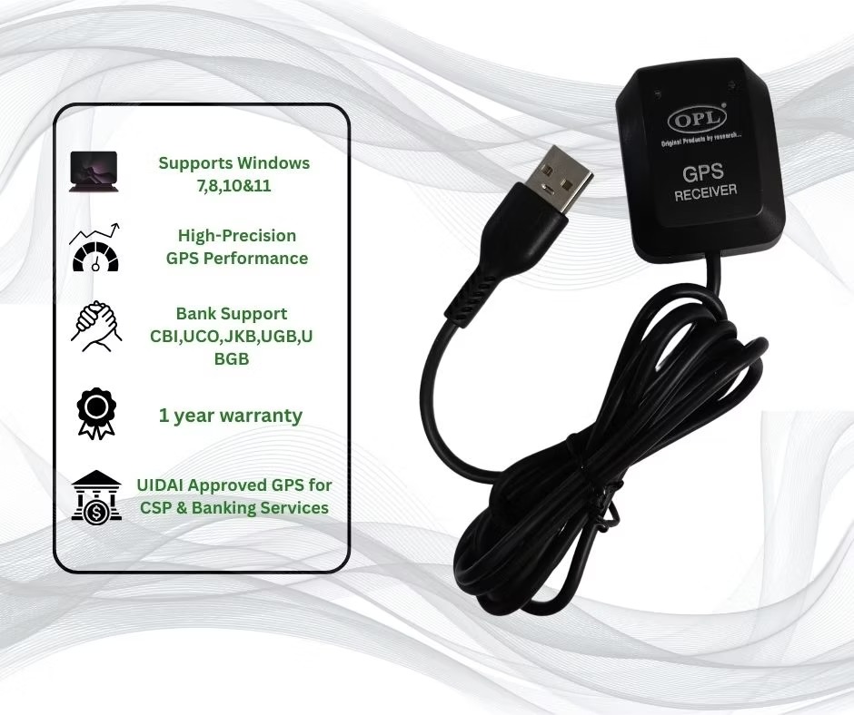 OPL GP77 GPS Receiver L1/L5 NavIC GPS Device for AEPS CSP Banking - Image 3