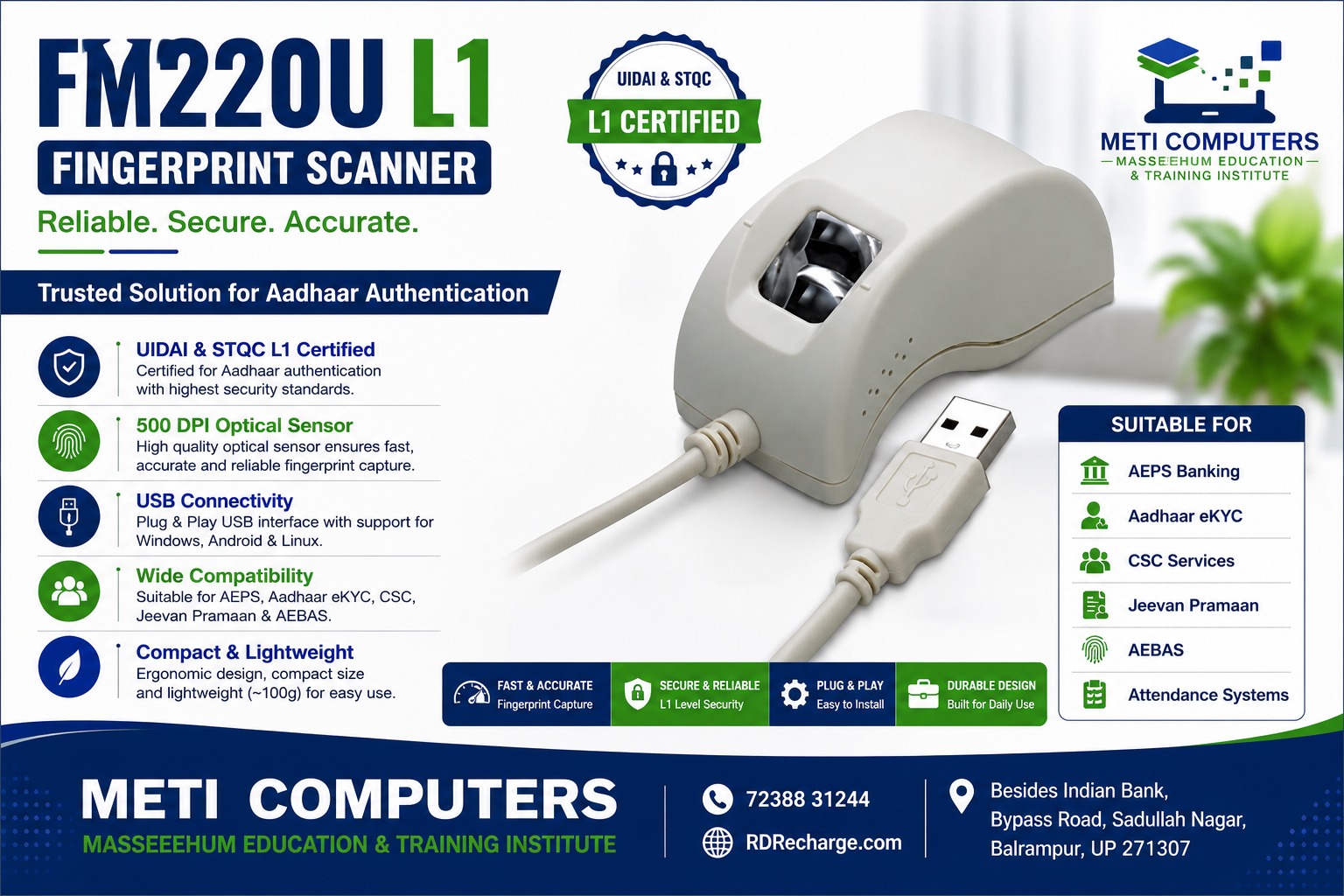 Access FM220U L1 Fingerprint Scanner - Image 4