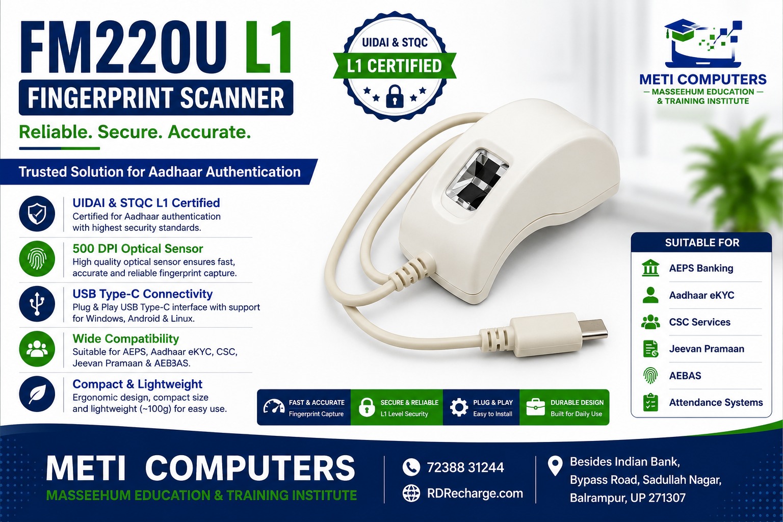 Access FM220U L1 Fingerprint Scanner - Image 5
