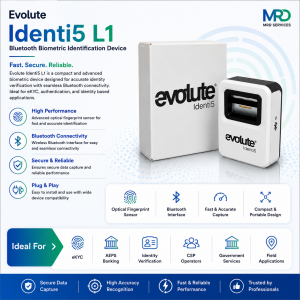 Identi5 L1 Wireless Fingerprint Device for Aadhaar & eKYC