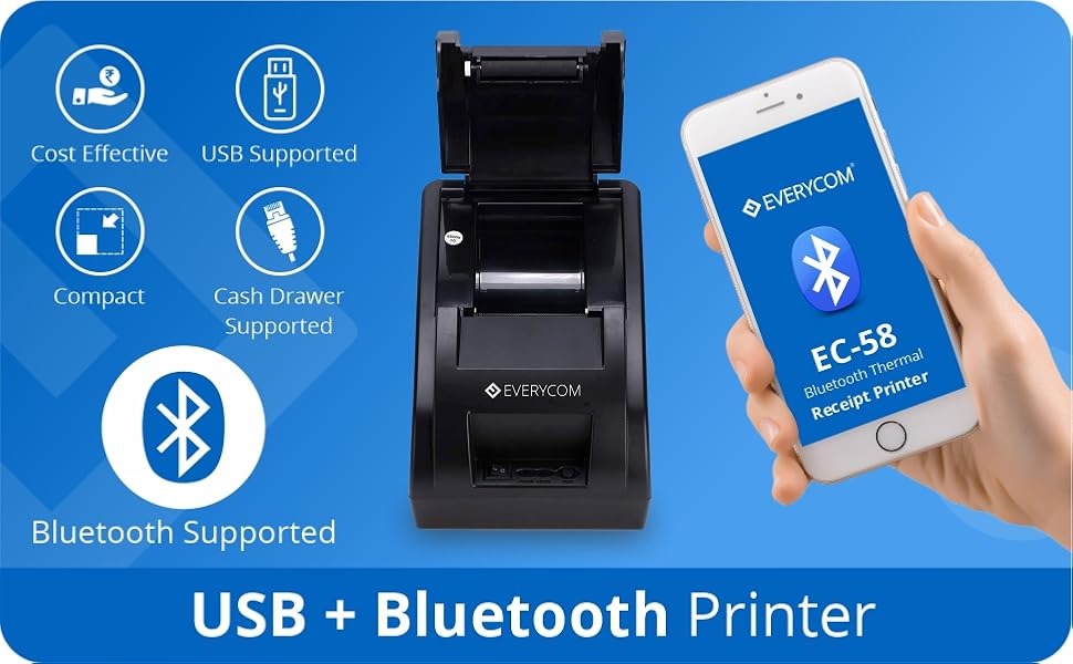 EC58 USB Bluetooth Thermal Printer Everycom - Image 5