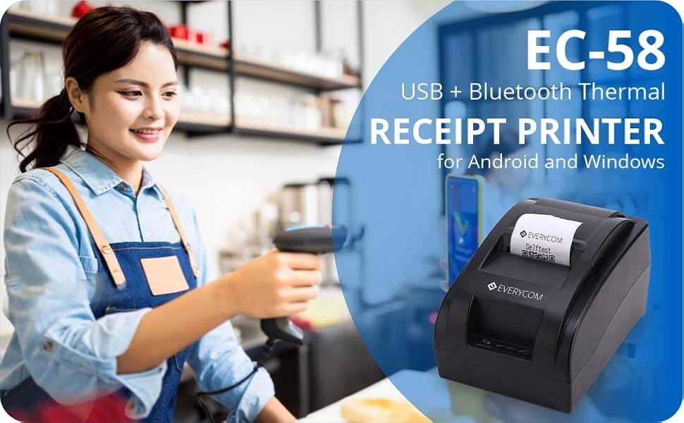 EC58 USB Bluetooth Thermal Printer Everycom - Image 4