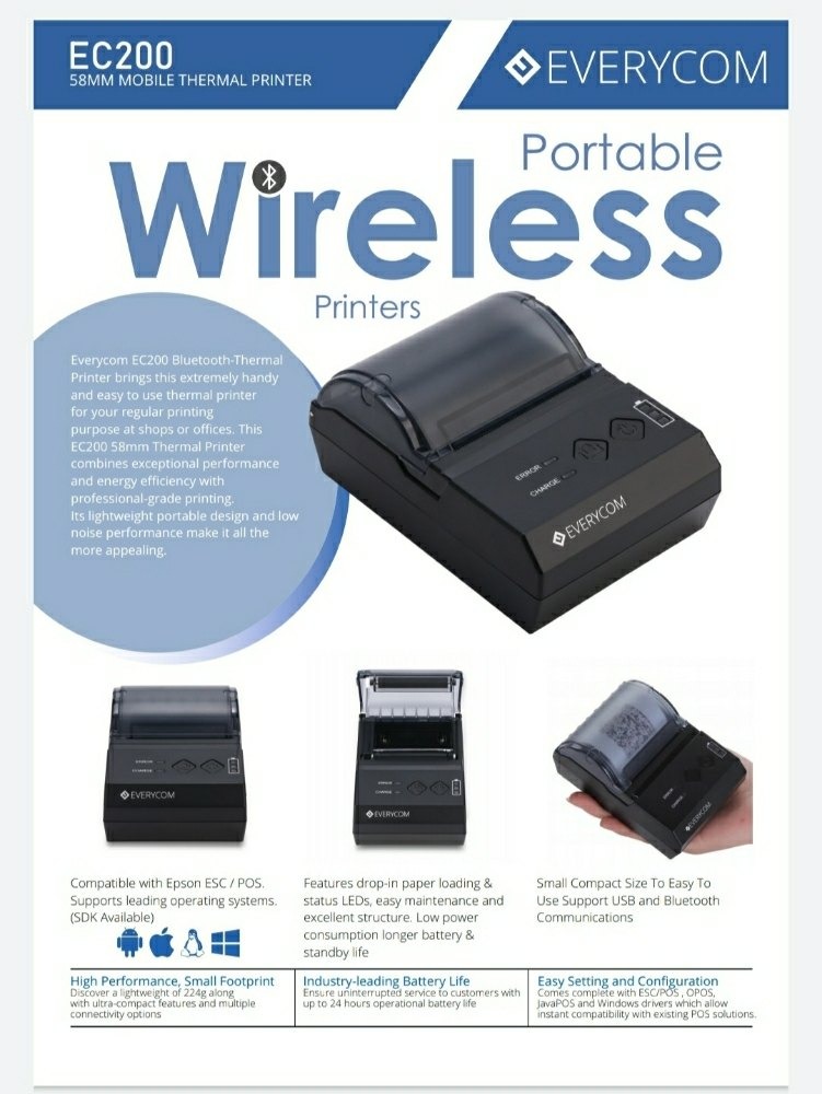 EC58 USB Bluetooth Thermal Printer Everycom - Image 2
