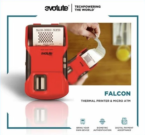 Evolute Falcon Plus RD L1 – Wireless Fingerprint Scanner with Bluetooth Thermal Printer - Image 2